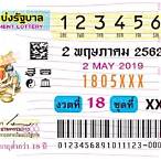 ใบตรวจหวย 2 พฤษภาคม 2562